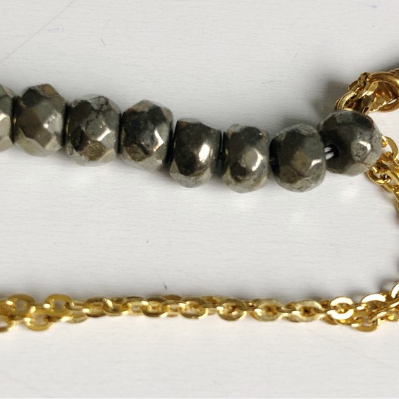 BRANDED Double Strand Necklace with Gold Tone Chain - Picture 10 of 14